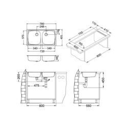 zlew stalowy 2K Basic 160 LEN